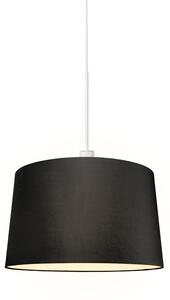 Moderní závěsná lampa bílá s odstínem 45 cm černá - Combi 1