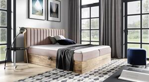 Boxspringová postel CHANTELLE 4 - 140x200, růžová + topper ZDARMA