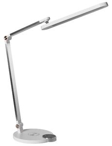 LED stolní lampa CAROY s bezdrátovou nabíječkou Bílá