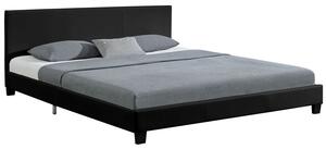 FurniGO Čalouněná postel Bolonia 160 x 200 – černá