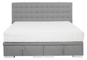 Čalouněná manželská postel s úložným prostorem 140x200 MARNE 1 - šedá