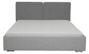 Čalouněná manželská postel s úložným prostorem 180x200 WILSTER - šedá