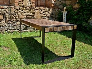 Venkovní stůl Krkavec Velikost stolu (D x Š): 200 x 80 (cm), Barva kovových nohou: Černá mat - RAL 9005 (0 Kč)