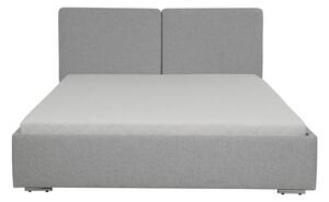 Čalouněná manželská postel s úložným prostorem 160x200 WILSTER - šedá / modrá