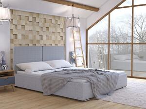 Čalouněná manželská postel s úložným prostorem 180x200 WILSTER - šedá