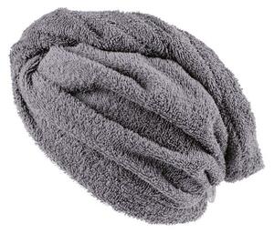 XPOSE® Froté turban na vlasy VERONA - tmavě šedý 30x75 cm