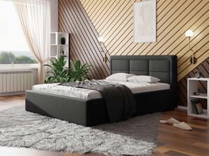 Manželská postel s úložným prostorem a roštem 140x200 PALIGEN 2 - šedá 1
