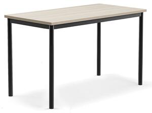 AJ Produkty Stůl BORÅS PLUS, 1200x600x720 mm, antracitově šedé nohy, HPL deska, jasan