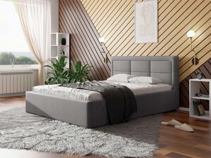 Manželská postel s úložným prostorem a roštem 140x200 PALIGEN 2 - šedá 2