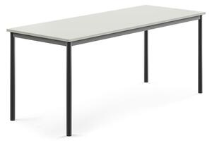 AJ Produkty Stůl SONITUS, 1800x700x720 mm, antracitově šedé nohy, HPL deska tlumící hluk, šedá