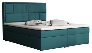 Boxpringová manželská postel s úložným prostorem 160x200 IVENDORF 1 - modrá + topper ZDARMA