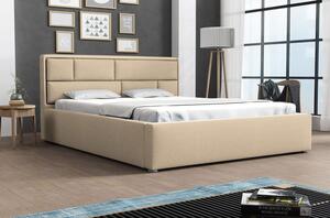 Manželská postel s úložným prostorem a roštem 140x200 IVENDORF 2 - béžová