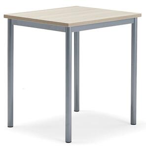AJ Produkty Stůl BORÅS PLUS, 700x600x760 mm, stříbrné nohy, HPL deska, jasan