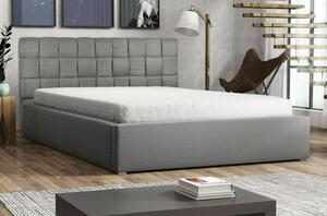 Jednolůžková postel s úložným prostorem a roštem 120x200 WARNOW 2 - světlá šedá