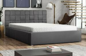 Manželská postel s úložným prostorem a roštem 200x200 WARNOW 2 - tmavá šedá