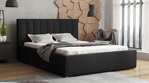Manželská postel s úložným prostorem a roštem 140x200 TARNEWITZ 2 - černá