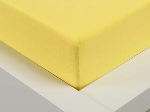 XPOSE® Dětské jersey prostěradlo Exclusive - žluté 70x140 cm