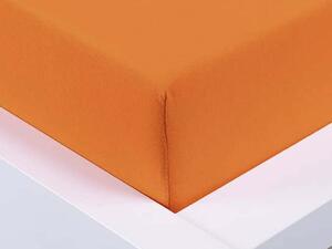 XPOSE® Jersey prostěradlo Exclusive - oranžové 200x220 cm