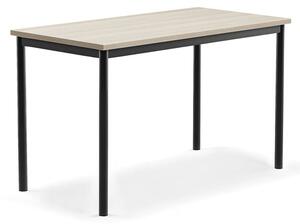 AJ Produkty Stůl SONITUS PLUS, 1200x600x720 mm, antracitově šedé nohy, HPL deska tlumící hluk, jasan