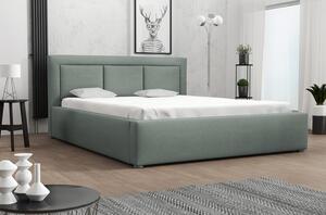 Manželská postel s úložným prostorem a roštem 140x200 GOSTORF 3 - světlá modrá