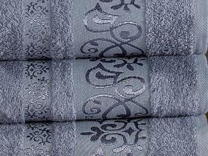 XPOSE® Bambusový ručník CATANIA - šedomodrá 50x90 cm