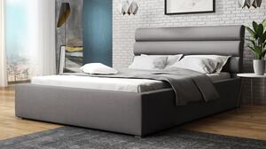 Manželská postel s úložným prostorem a roštem 180x200 BORZOW - šedá 2