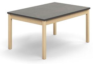 AJ Produkty Stůl DECIBEL, 1200x800x590 mm, akustické linoleum, bříza/tmavě šedá