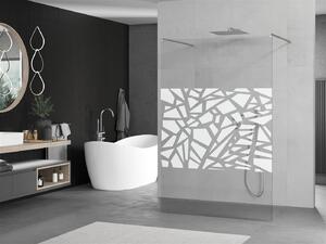 MEXEN - Kioto zástěna sprchová samostatně stojící 100 x 200 cm, transparentní/bílá 8 mm, chrom - 800-100-002-01-85