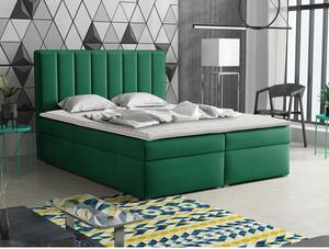 Kontinentální manželská postel 140x200 TARNEWITZ 1 - zelená + topper ZDARMA
