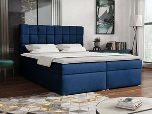 Kontinentální manželská postel 180x200 WARNOW 1 - modrá + topper ZDARMA