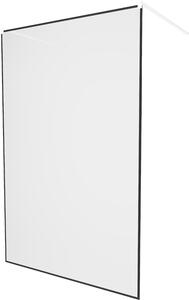 MEXEN - Kioto zástěna sprchová volně stojící, 100 x 200 cm, transparentní/černá 8 mm, bílá - 800-100-002-20-70