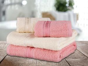 XPOSE® Dárkové balení ručníků ARIEL - vanilkové/lososové 4ks
