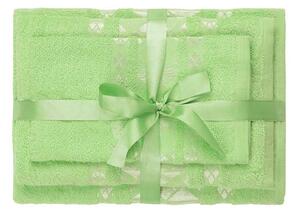 XPOSE® Dárkový set ručníků - letně zelený 3ks