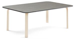 AJ Produkty Stůl ELTON, 1800x800x530 mm, bříza, akustické linoleum, tmavě šedá