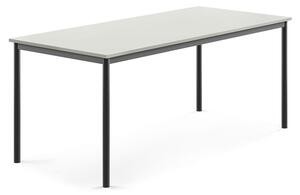 AJ Produkty Stůl SONITUS, 1800x800x720 mm, antracitově šedé nohy, HPL deska tlumící hluk, šedá
