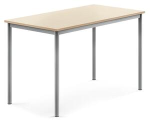 AJ Produkty Stůl SONITUS, 1200x700x760 mm, stříbrné nohy, HPL deska tlumící hluk, bříza