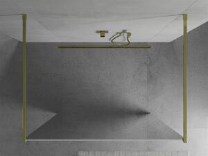 MEXEN - Kioto zástěna sprchová samostatně stojící 100 x 200 cm, zrcadlové sklo, zlatá - 800-100-002-50-50