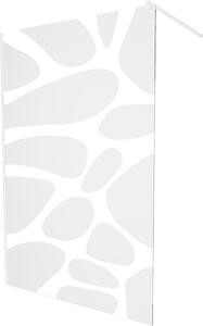 MEXEN - Kioto zástěna sprchová 70 x 200 cm, transparentní/bílá 8 mm, bílá - 800-070-101-20-97