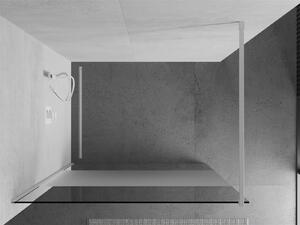 MEXEN - Kioto zástěna sprchová 90 x 200 cm, transparentní/mléčné sklo 8 mm, bílá - 800-090-101-20-35
