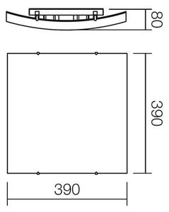 Redo 05-818 - Stropní svítidlo NOTES 2xE27/42W/230V 39x39 cm bílá