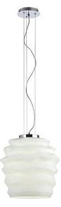 Redo 01-1141 - Lustr na lanku MAGMA 1xE27/42W/230V pr. 30 cm lesklý chrom/bílá