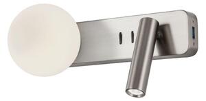 Redo 01-2993 - LED Nástěnné svítidlo OASIS LED/3W/230V+1xG9/10W USB CRI 90 chrom