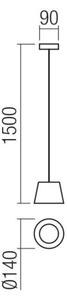 Redo 01-1495 - LED Lustr na lanku LOLLI LED/6W/230V pr. 14 cm bílá