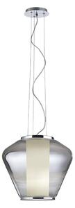 Redo 01-1139 - Lustr na lanku FUSION 1xE27/42W/230V pr.30cm lesklý chrom/kouřová