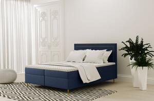 Pohodlná boxspringová postel JANINA - 200x200, modrá