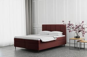 Čalouněná postel na vysokých nožičkách ALISSA - 200x200, červená