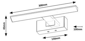 Rabalux 75023 - LED Koupel. osvětlení zrcadla LORIC LED/6W/230V IP44 30 cm chrom