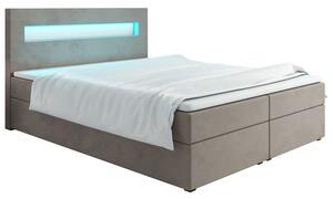 Čalouněná postel s osvětlením LILLIANA 3 - 140x200, béžová