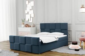 Boxspringová postel MARGARETA - 200x200, modrá