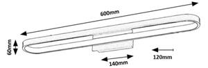 Rabalux 75056 - LED Koupelnové osvětlení zrcadla ODRAN LED/18W/230V IP44 60 cm